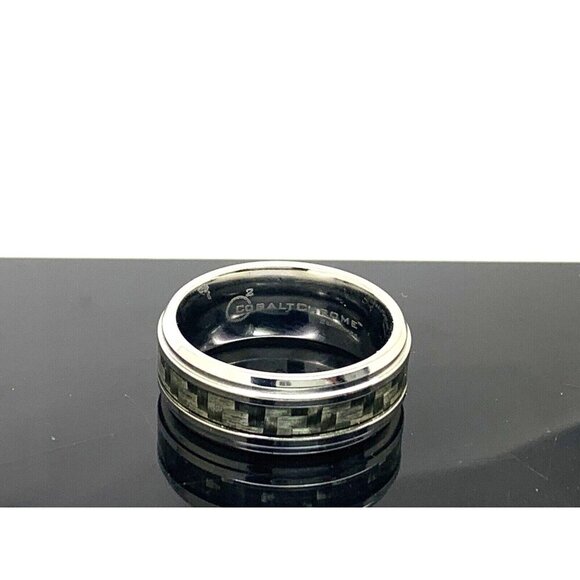 Men's Wedding Band Cobalt Chrome Benchmark Gray Silver 9mm Wide Ring Size 11 - Picture 11 of 14